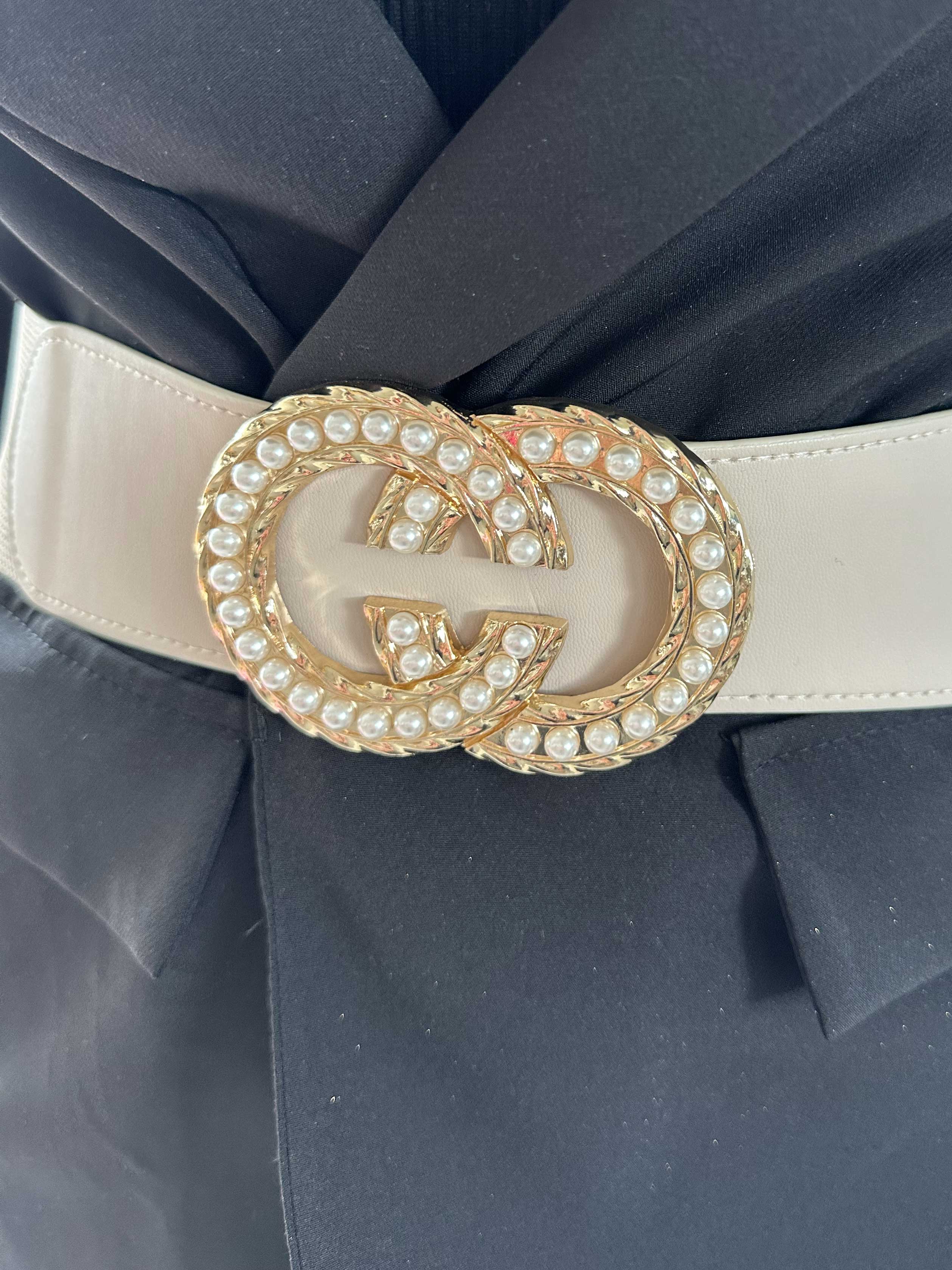 Dijana - Elastiskt midjebälte med spänne och pärlor